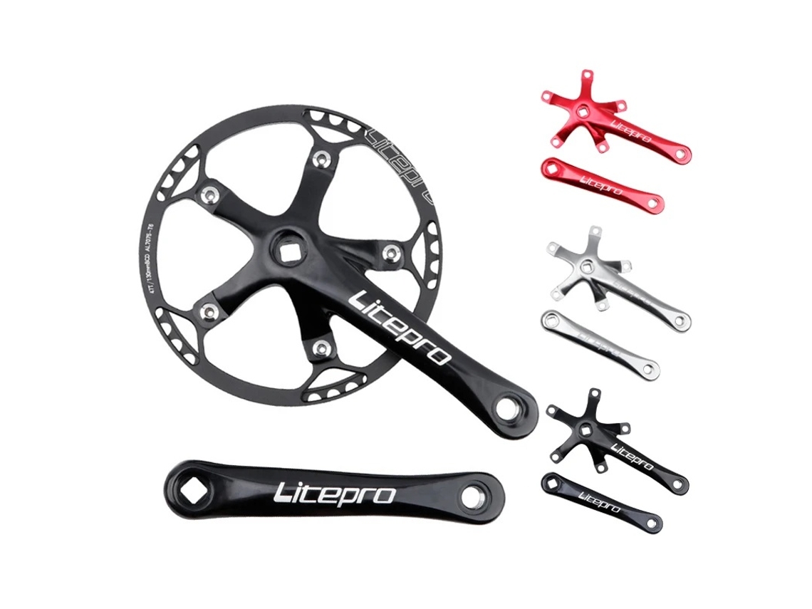 Lurelia Pedivela De Bicicleta Para Bicicleta Dobrável Liga De Alumínio 170 Mm 58t 130 Bcd 130 Mm Dobrável Compatível Shimano Sram