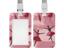 Porta Crachá, Carimbo Balé Pêssego, Personalizável, À Prova D Água, Protetor Crachá, Funcionários De