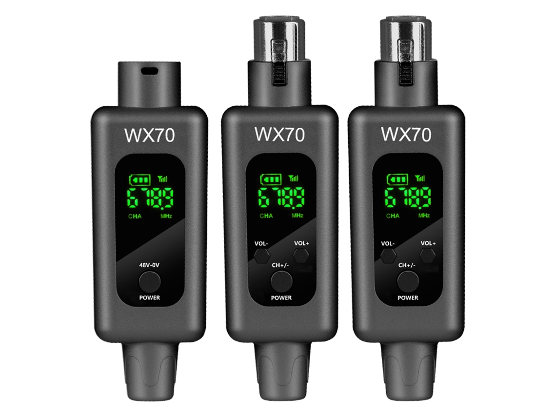 (dois Modelos) Transmissor E Receptor De Sistema Conversor De Microfone Sem Fio Uhf Xlr, 0v-48v
