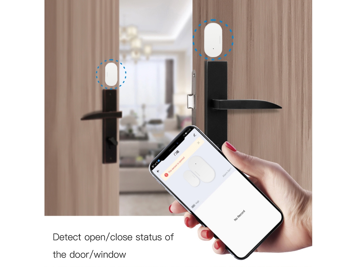 Sensor de Porta e Janela Zigbee com App Tuya e Alexa S/MARCA