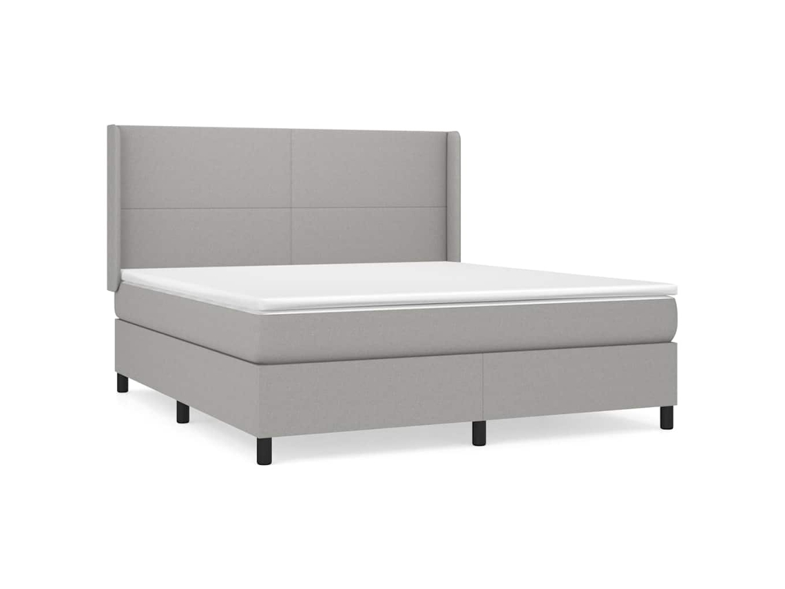 Box Spring Bed, Box Spring Beds Vidaxl Cinzeto Tecido (180 X 200 Cm)