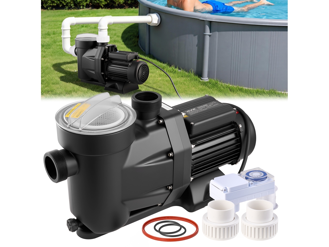 Bomba De Filtro Vevor Para Piscina 1300 W 28800 L/h 2850 Rpm Uma Única Velocidade