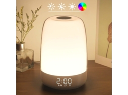 Lurelia Luz Noturna Com Despertador E Simulação De Nascer Do Sol, Luminária De Cabeceira Com Ajuste De 3 Vias, Branco Quente, Rgb, Modo Temporizador