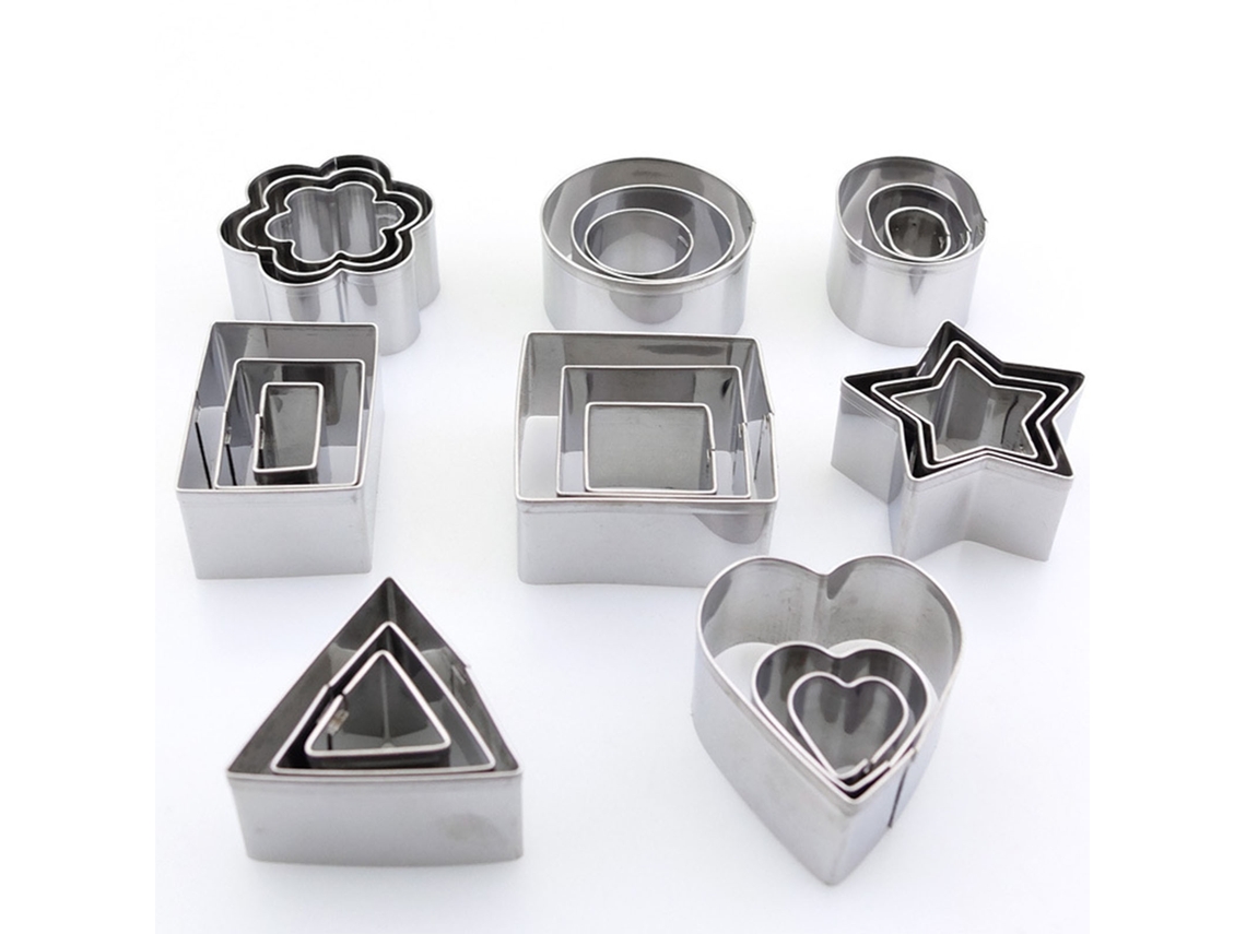 Conjunto 24 Moldes Biscoito Inox LAXISCREED
