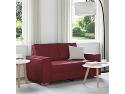 Vidaxl Sofá De Dois Lugares Vinho Vermelho 160 Cm Couro Sintético