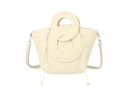Bolsa Mão Cabas Trançada Estilo Boho com Pegas Esculpidas GALLANTRY