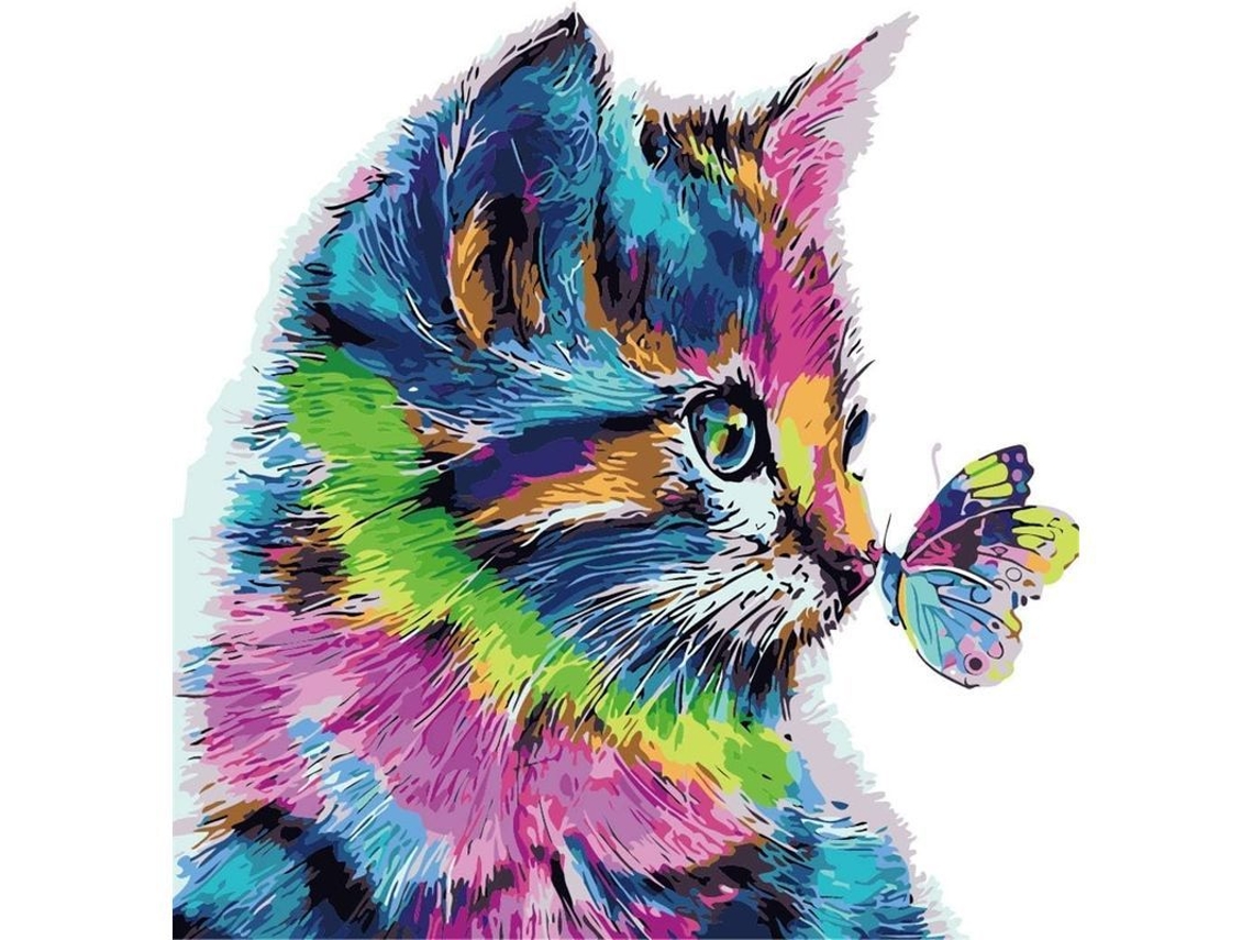 Kit De Pintura Por Números Diy Lienzo Para Niños Adultos Principiantes Com Pinceis E Pinturas Acrílicas