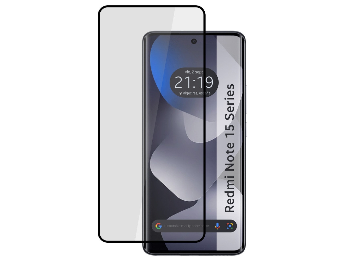 Película Protetora De Ecrã Tumundosmartphone De Vidro Temperado Curvo 5d Para Xiaomi Redmi Note 15 4g Preta