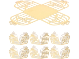 Caixas De Doces Para Casamento, 50 Unidades, Forminhas De Papel Vazadas Para Chocolates, Cor Branca, Com Recortes De