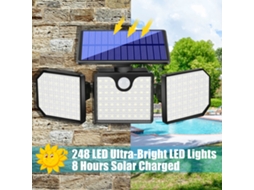2026 luz de Parede Solar Exterior Impermeável para Jardim, Varanda, Garagem e Pátio Iluminação Residencial