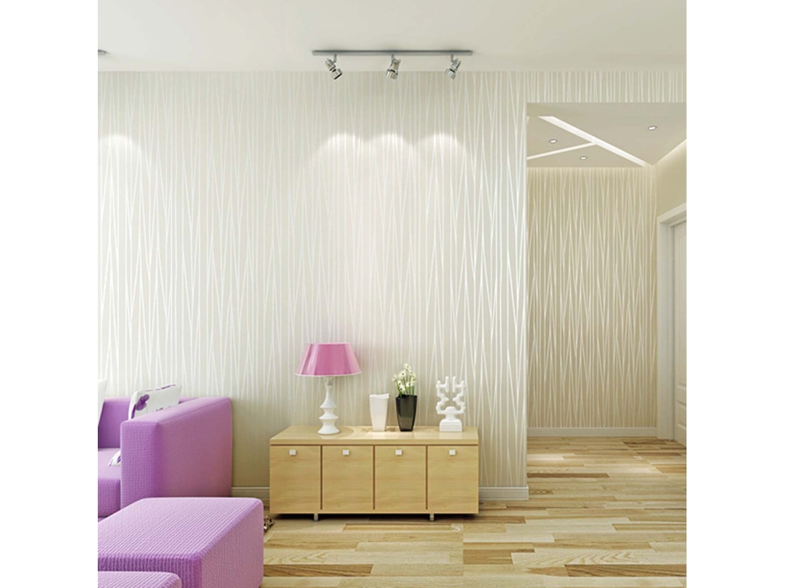 Papel De Parede Moderno Com Textura Listrada.