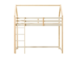 Cama Alta Tarzia Vente-unique Bege 90 X 190 Cm - Sem Colchão - Com Estrado