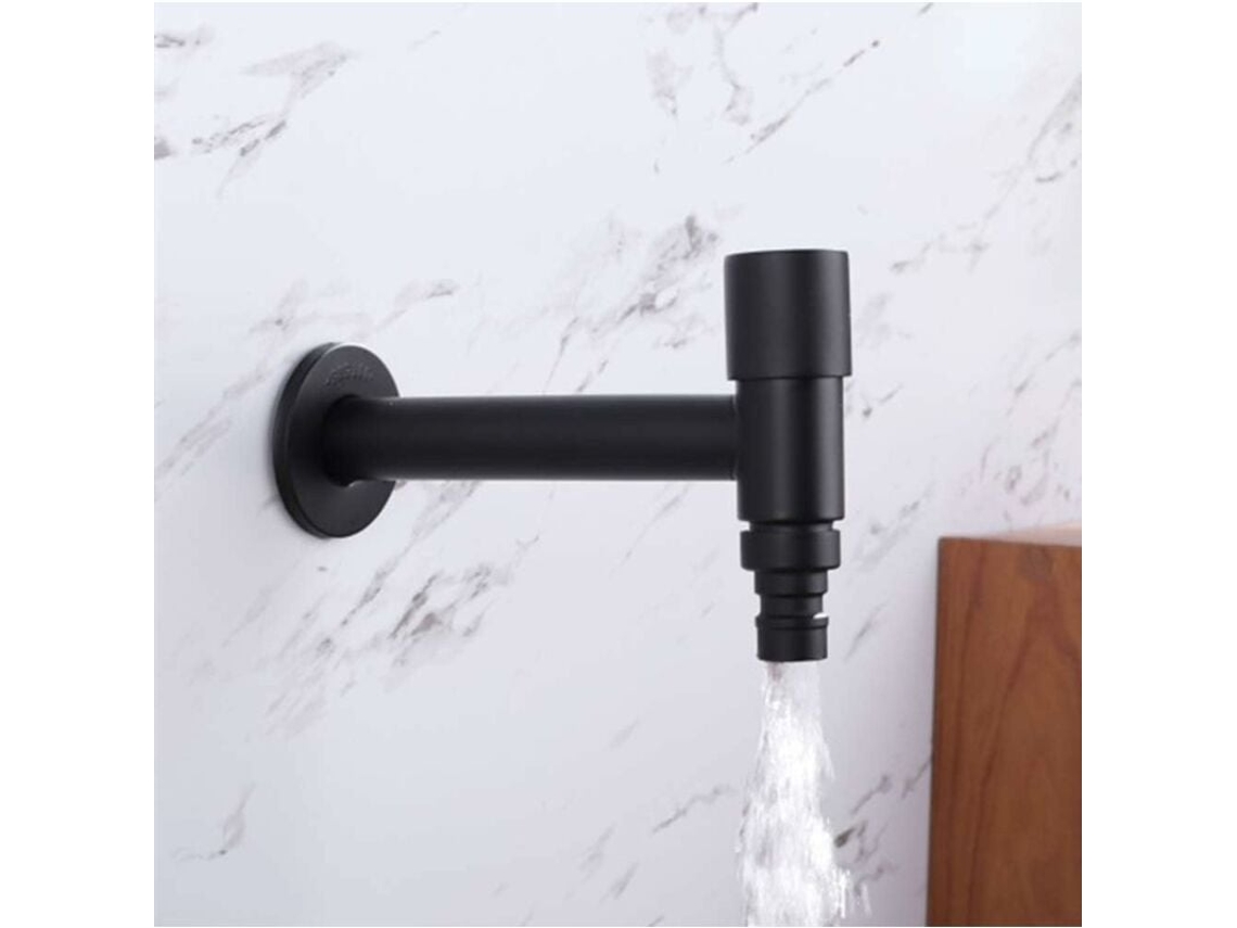 Lurelia Torneira De Lavatório, Água Fria, Preto Fosco, Inox, Para Casa De Banho E Lavandaria