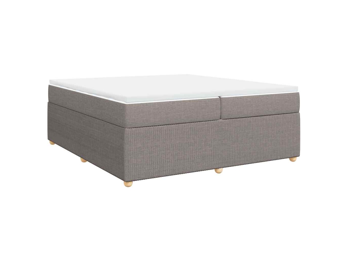 Cama com Molas/Colchão 200x200 Cm em Tecido Castanho Acinzentado MAISON EXCLUSIVE
