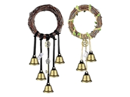 Conjunto de 2 Peças Capas para Maçaneta Porta em Formato Sino Bruxa, Feitas À Mão, Estilo Wicca BRILVIBERA