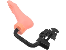 Manequim para treinamento de nail art em PVC rosa, leve e prático.
