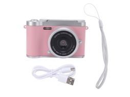Câmera Digital Para Adolescentes 48mp Hd Lentes Duas Autofoco Zoom 8x Antishake Compacta De Bolso Rosa
