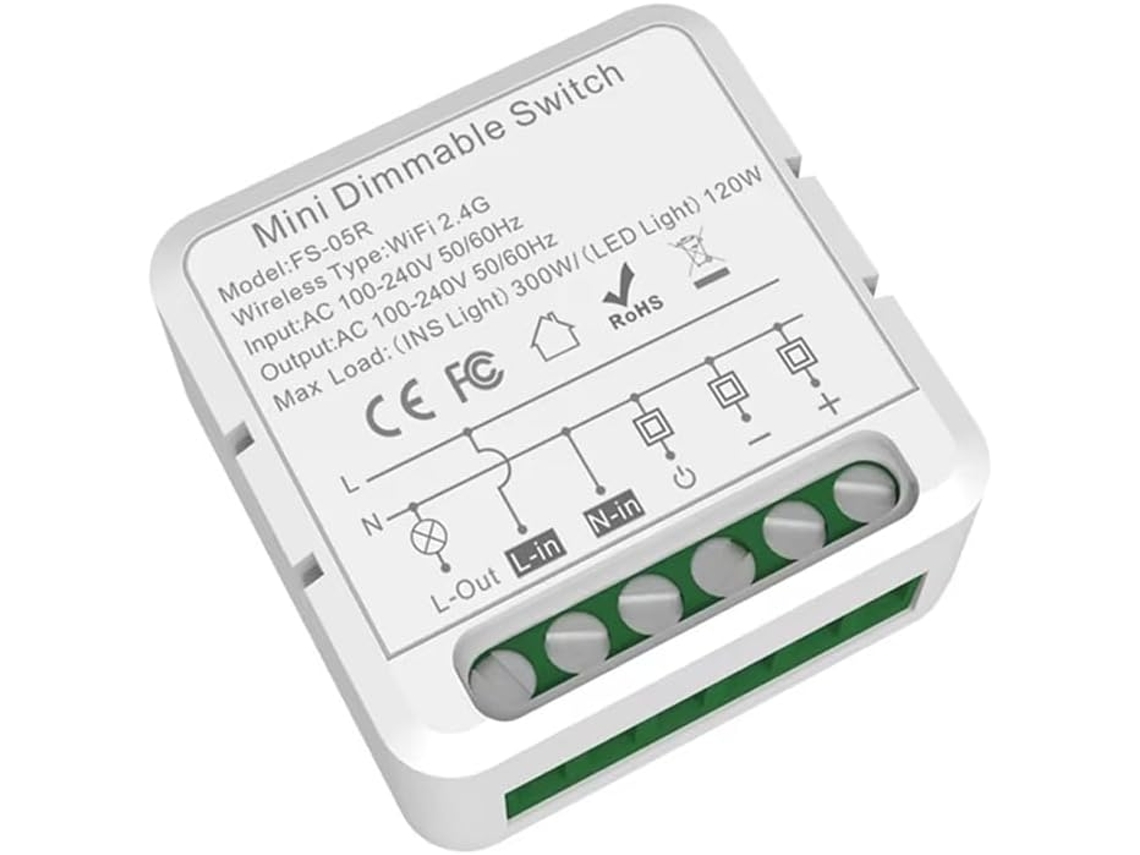 Módulo Interruptor Dimmer Inteligente Mini Interruptor Dimerizável