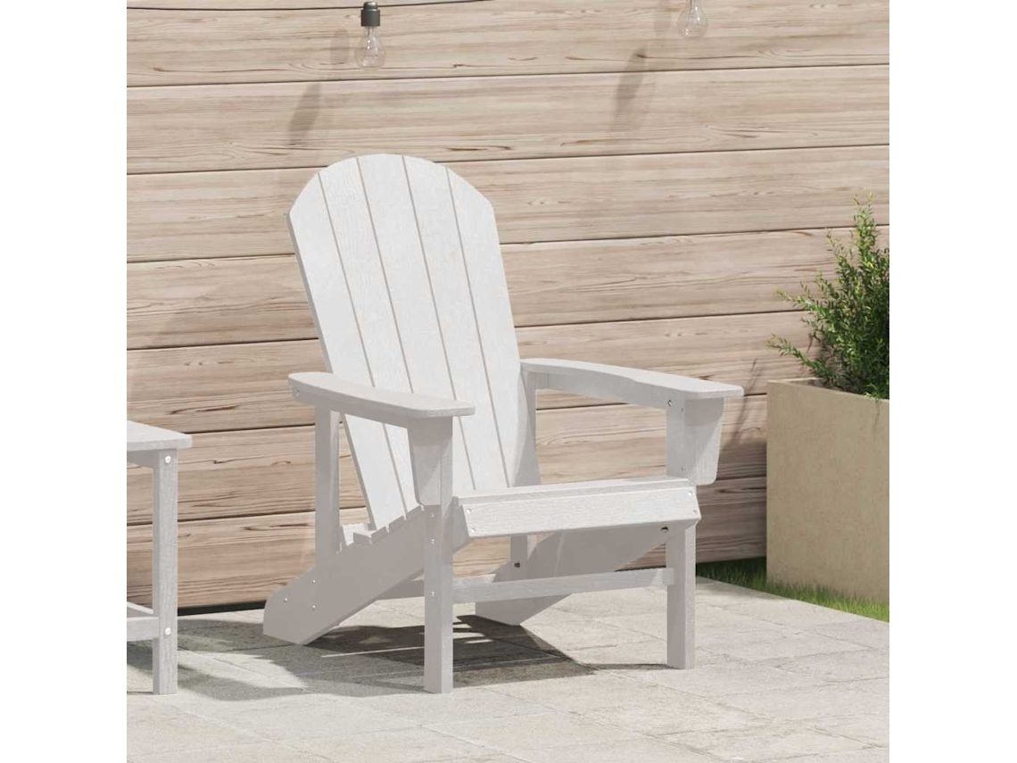 Vidaxl Cadeira Adirondack Branco Hdpe