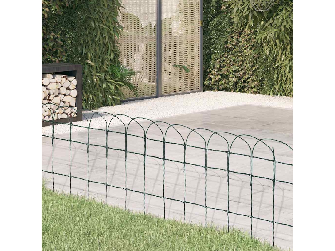Vidaxl Cerca Divisória Para Jardim Em Ferro Revestido A Pó 25x0,4 M