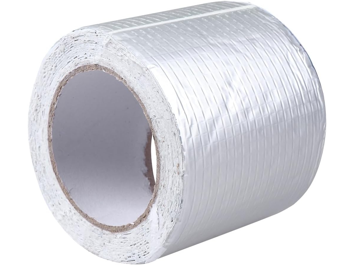 Fita de Borracha Butílica com Folha de Alumínio, 5 Cm X 10 M. Adesivo Forte e Resistente Ao Frio, CHABERLU