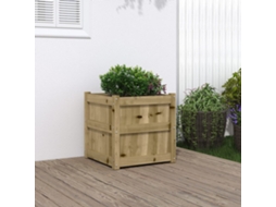 Vaso de Jardim Floreira 50x50x50 Cm Madeira de Pinho Impregnada HARLANV1