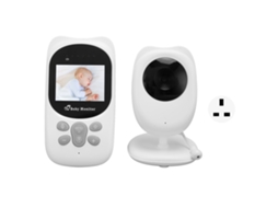 Monitor De Bebê Com Vídeo Display 2.4 Polegadas Fala Dupla Visão Noturna Colorida 150m Com Mamadeiras Plug Uk