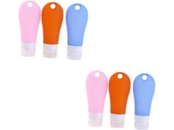 Conjunto De 6 Frascos Recarregáveis Para Viagem, Ideais Para Loção, Xampu E Cosméticos.