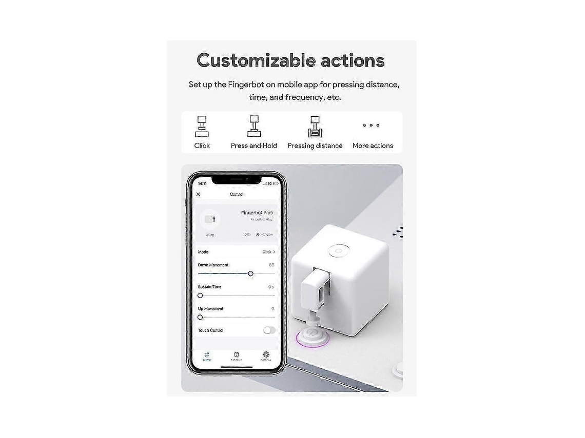 Lurelia Bateria Tuya Smart Fingerbot Plus Zigbee Switch Bot Button Smart Home Smart Life App Controlo De Voz Com Aplicativo