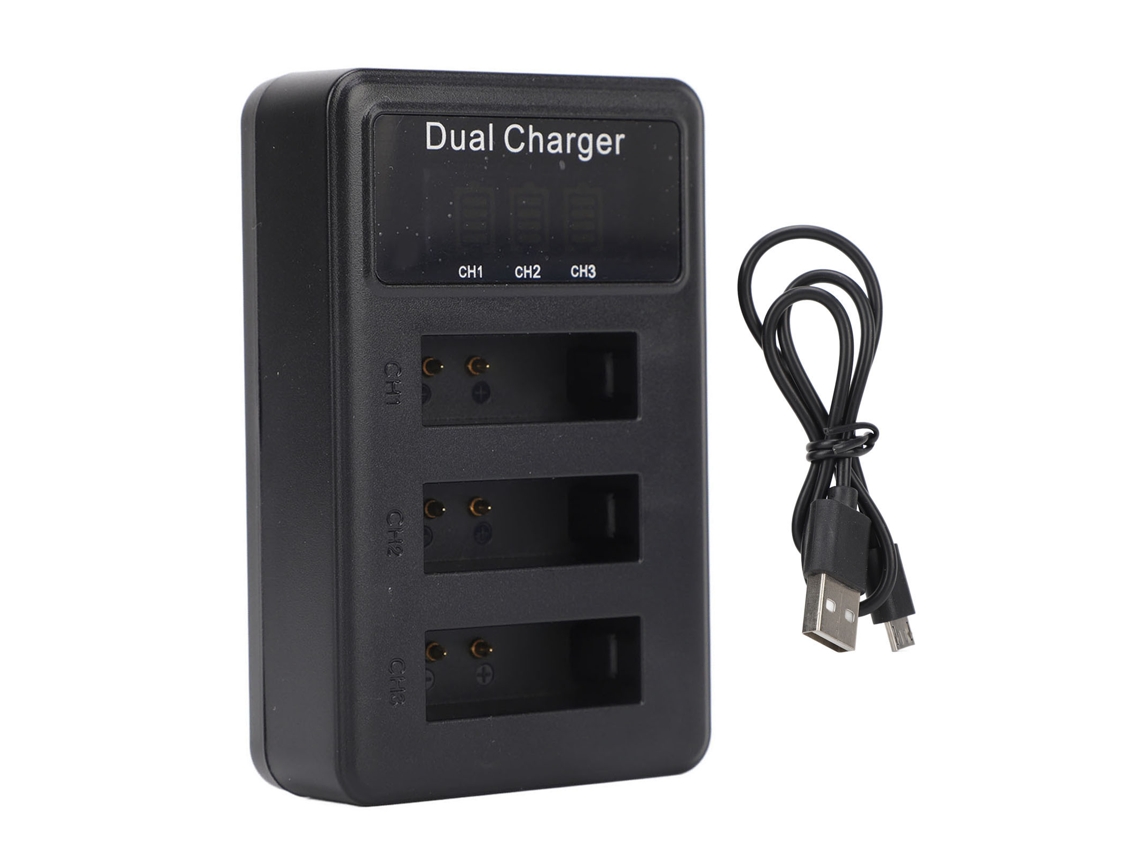 Camera Battery Charger Micro Usb Port Lcd Display 3 Slots Camera Battery Charger For Nb 13l Battery LAXISCREED