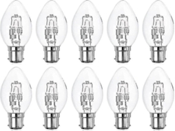 Lurelia Pack De 10 Lâmpadas Halógenas B15d 42w C35, Regulável, Cápsula Transparente