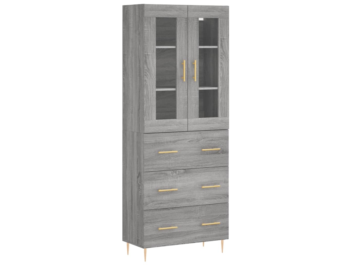 Highboard, Highboards Vidaxl Cinzeto Madeira Processada (n/a)