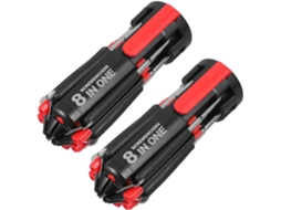 Conjunto De 2 Chaves Fenda Multifuncionais Em Formato Caneta Com Luz Led, Portáteis Para Reparos Diurnos E Noturnos