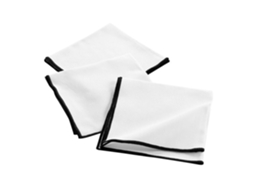 Suavidade Interior - Conjunto De 3 Guardanapos De Algodão Reciclado Anaïs - Branco