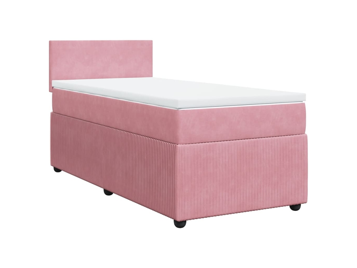 Box Spring Bed, Box Spring Beds Vidaxl Cor-de-rosa Veludo (100 X 200 Cm)