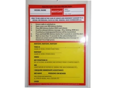 Livro VHF DSC Mayday Procedure Card de Robert Dearn (Inglês)