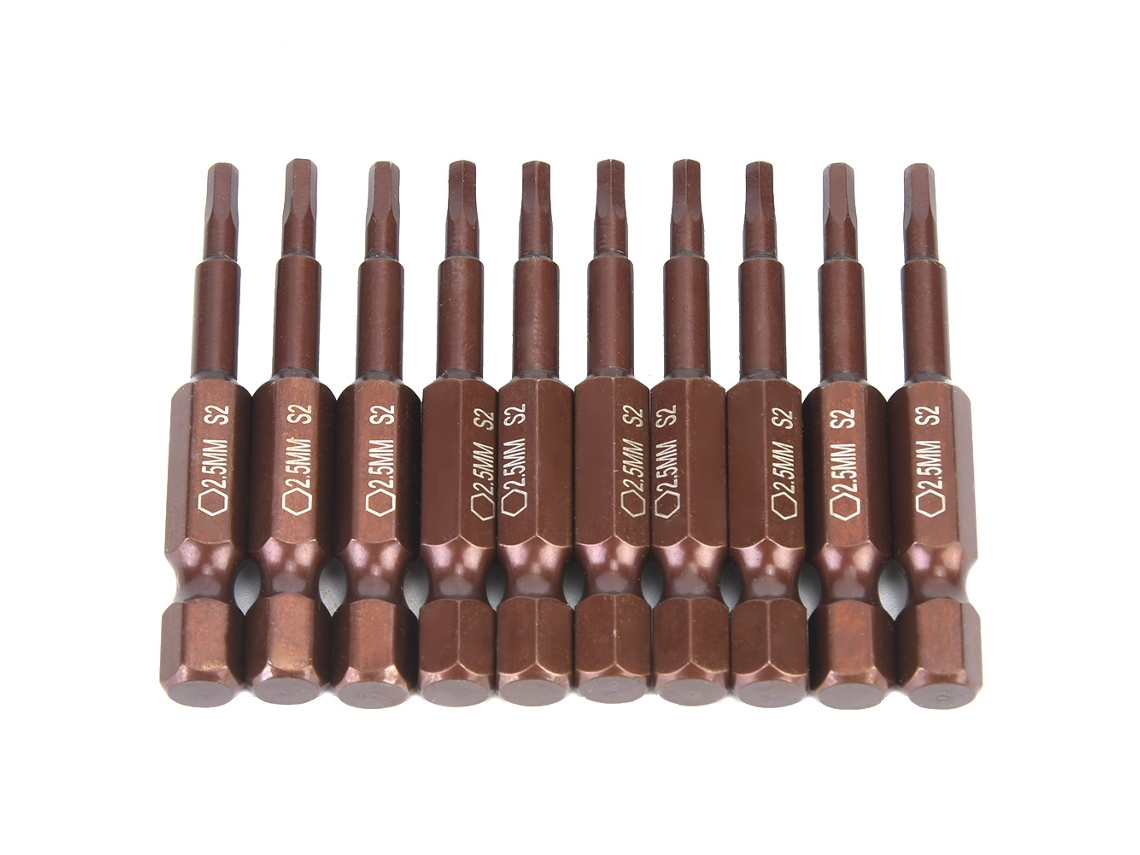 Conjunto De Pontas De Parafusadeira Hexagonais Magnéticas 50mm H6.3 (10pcs)