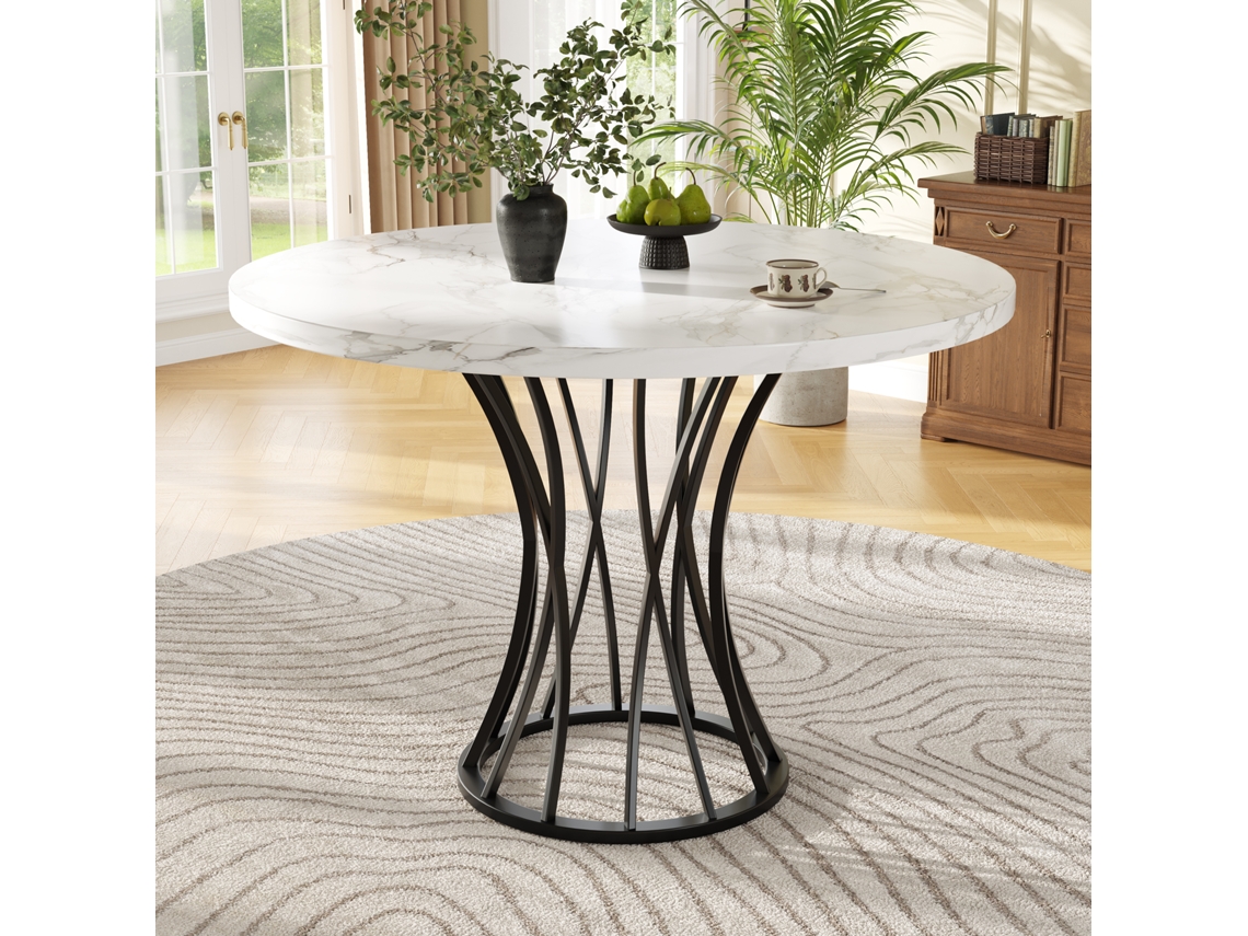 Mesa Giratória Moderna Extensível, 138x193x39x105 cm Preta HONGRUI TECH