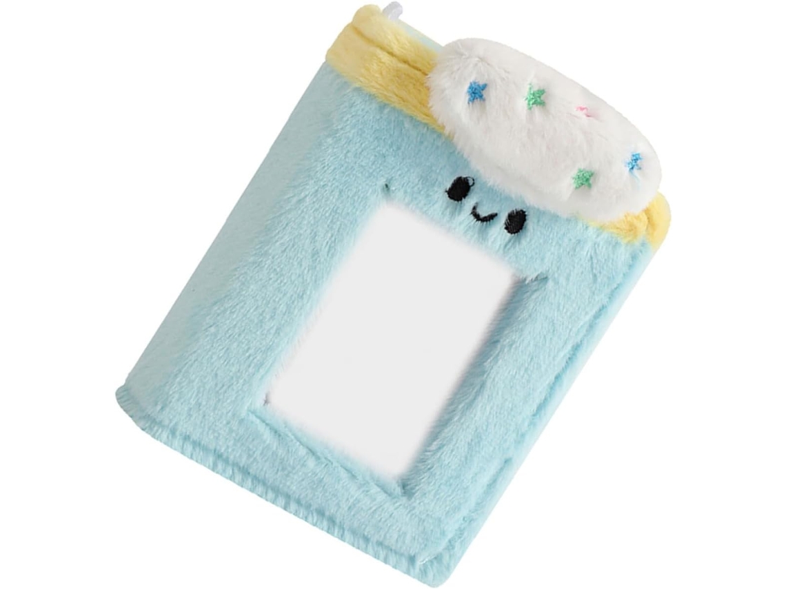 Álbum Photo En Peluche 3 Pouces Bleu Álbum De Coleção De Cartes Postales Poche Unique Livre Photo Fait Main