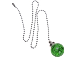 Corrente De Ventilador Teto Cristal Com Pingente Bola Verde,
