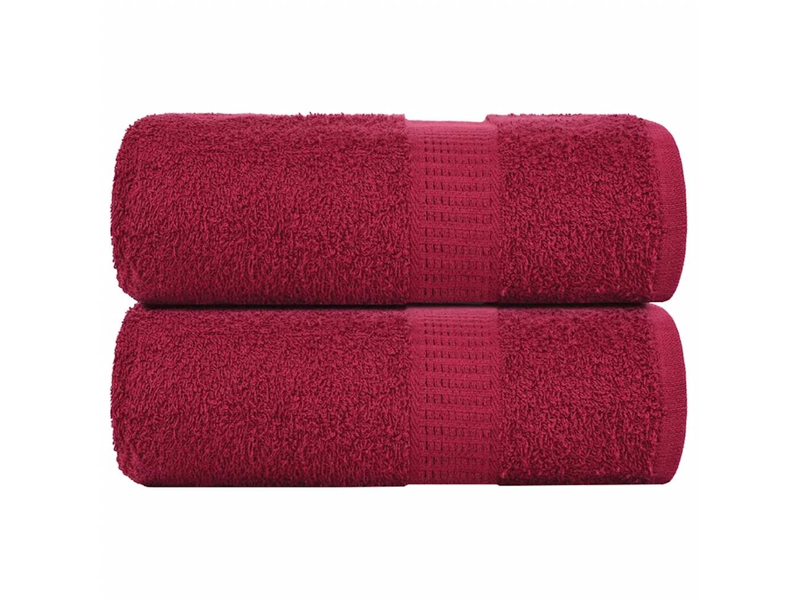 Vidaxl Toalhas De Bidé Frogn 2 Pcs 30x50 Cm 360 G/m² Bordô