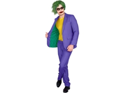 Fato de palhaço de conflito roxo para homem