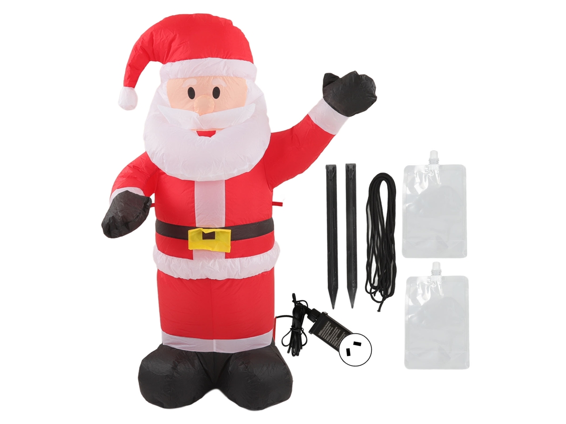 Laxiscreed Decoração De Natal Com Papai Noel Inflável À Prova D'água E Luzes Led