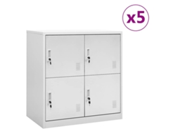 Vidaxl Cacifos 5 Pcs 90x45x92,5 Cm Aço Cinzento-claro
