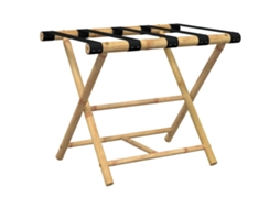 Vidaxl Suporte De Bagagem Dobrável 62x42x50,5 Cm Bambu