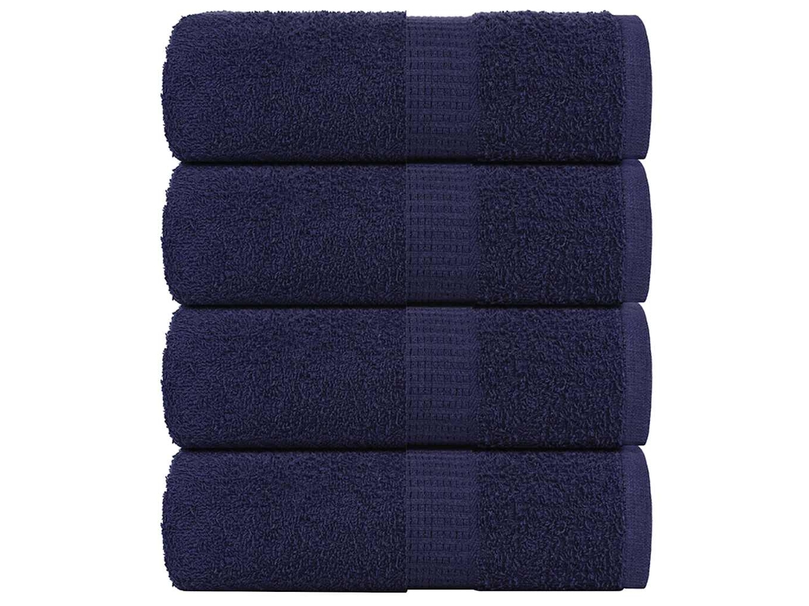 Vidaxl Toalhas De Rosto Frogn 4 Peças Azul-marinho 30x30 Cm 360 G/m²