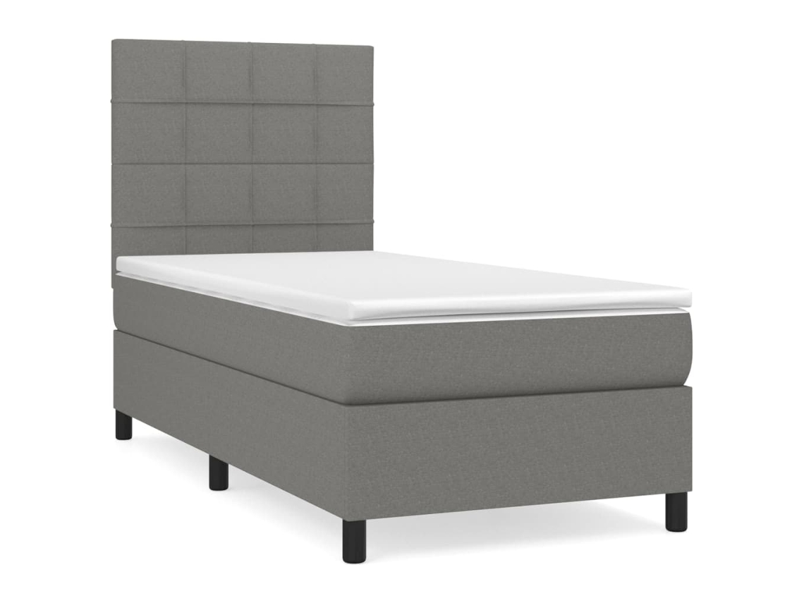 Box Spring Bed, Box Spring Beds Vidaxl Cinzeto Tecido (90 X 200 Cm)