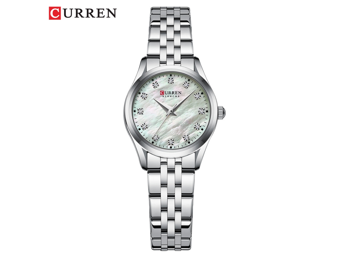 Relógio MDUG feminino de pulseira de aço com pequeno painel, resistente à água, minimalista, dourado, verde ou cinza
