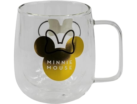 Caneca Vidro Duplo Minnie