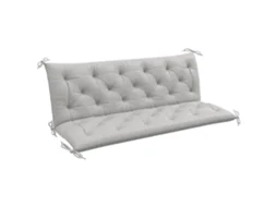 Almofada para banco BTFORUS 150x98x8cm, com fitas, para jardim, balanço, cinza claro